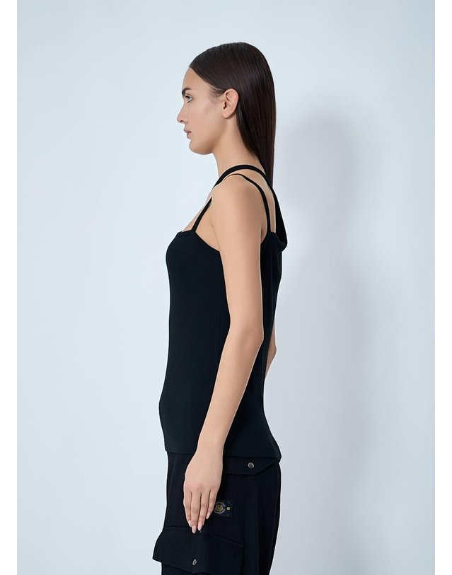 요지야마모토 [해외직구] 25 F/W 요지 야마모토 STRING 디테일 CAMISOLE LL-T16-042 B0111858238 착용컷