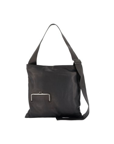 [해외직구] 26 F/W 요지 야마모토 클래스프 크로스바디 YOHJI YAMAMOTO 레더 블랙 KN3831-095A B0732503289