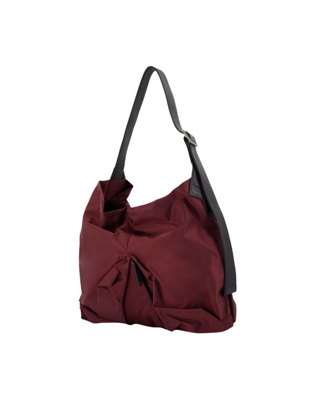 요지야마모토 [해외직구] 26 F/W 요지 야마모토 ANGULAR 숄더 백 YOHJI YAMAMOTO 나일론 버건디 KN3833-A71Z B0732331997 착용컷