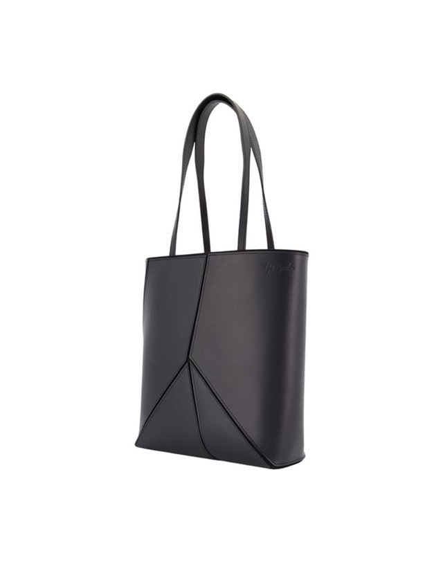 요지야마모토 [해외직구] 26 F/W 요지 야마모토 패널 쇼퍼 백 YOHJI YAMAMOTO 레더 블랙 KN3837-095A B0732332008 착용컷
