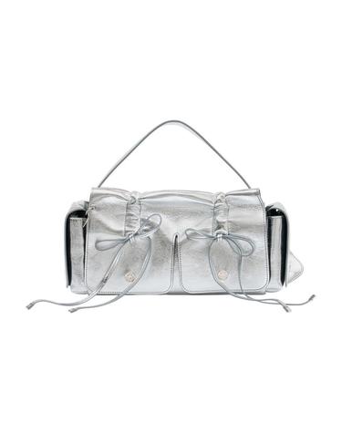[해외직구] 26 S/S 아크네 스튜디오 MULTIPOCKET LUX 숄더 백 ACNE STUDIOS 레더 실버 A10472-AAE B0731851766