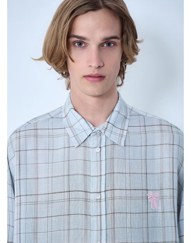 아크네 스튜디오 [해외직구] 26 S/S 아크네 스튜디오 플래드 BUTTONUP 셔츠 BB0663-ANS B0111962007 착용컷