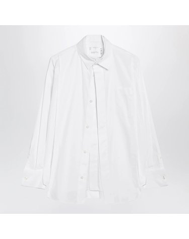 [해외직구] 26 F/W 사카이 화이트 레이어드 셔츠 인 코튼 블렌드 26-08741CO-151 B0052335267
