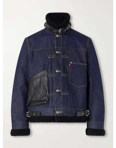 [해외직구] 사카이 LEVIS PLUSH & 레더 데님 자켓 26-04005M B0082336744