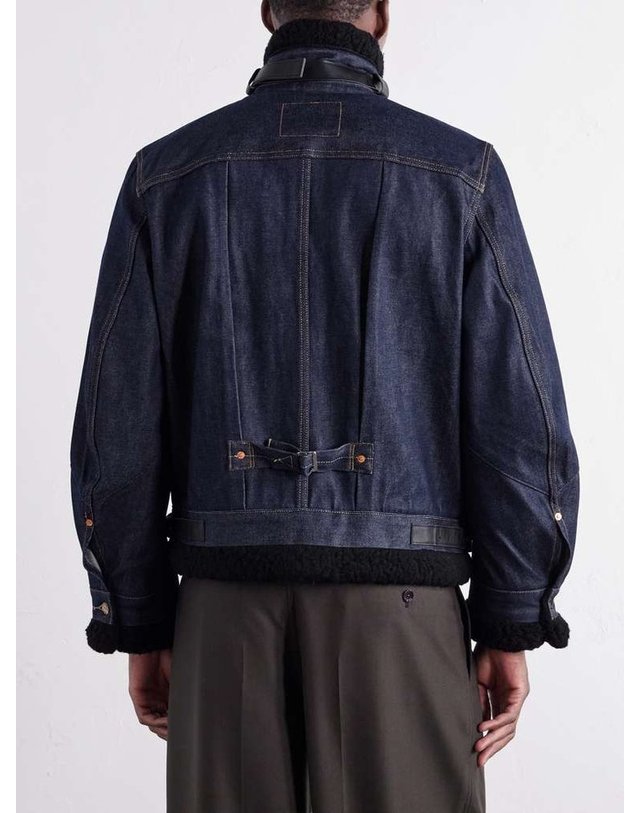 사카이 [해외직구] 사카이 LEVIS PLUSH & 레더 데님 자켓 26-04005M B0082336744 착용컷
