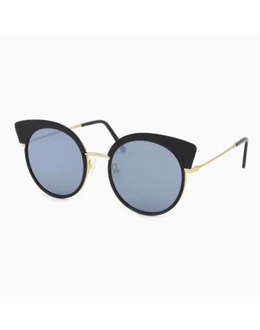 린타 여성 라운드 콤비 캣아이 선글라스 L4012BHW-1 미러렌즈