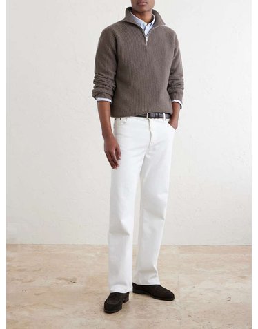 [해외직구] 존스 메들리 RYKER 리브드 RECYCLEDCASHMERE & 울블렌드 하프지퍼 스웨터 RYKER B0082124152