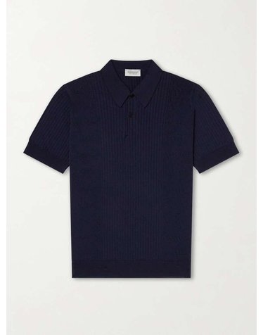[해외직구] 존스 메들리 CROALL 리브드 메리노 울 폴로 셔츠 CROALL B0082289126