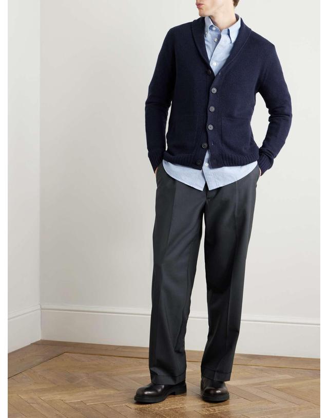 존 스메들리 [해외직구] 존스 메들리 ROCKFORD 숄칼라 RECYCLEDCASHMERE & 메리노 울블렌드 가디건 ROCKFORD B0081666709 착용컷