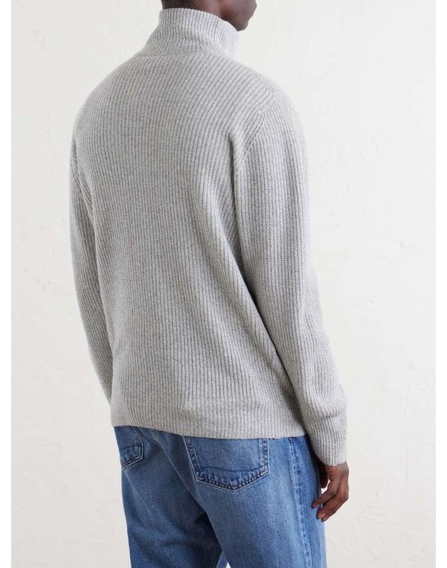 존 스메들리 [해외직구] 존스 메들리 MALLAM 리브드 RECYCLEDCASHMERE & 울블렌드 집업 가디건 MALLAM B0082124146 착용컷
