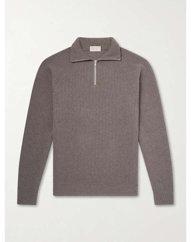 존 스메들리 [해외직구] 존스 메들리 RYKER 리브드 RECYCLEDCASHMERE & 울블렌드 하프지퍼 스웨터 RYKER B0082124152 착용컷