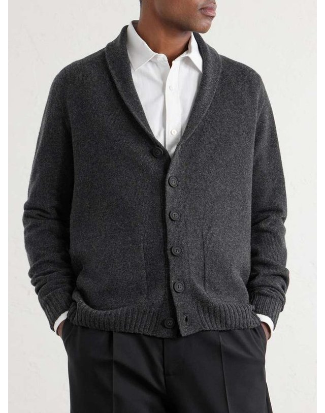 존 스메들리 [해외직구] 존스 메들리 ROCKFORD 숄칼라 RECYCLEDCASHMERE & 메리노 울블렌드 가디건 ROCKFORD B0082124314 착용컷