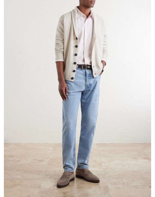 존 스메들리 [해외직구] 존스 메들리 ROCKFORD 숄칼라 RECYCLEDCASHMERE & 메리노 울블렌드 가디건 ROCKFORD B0082124353 착용컷