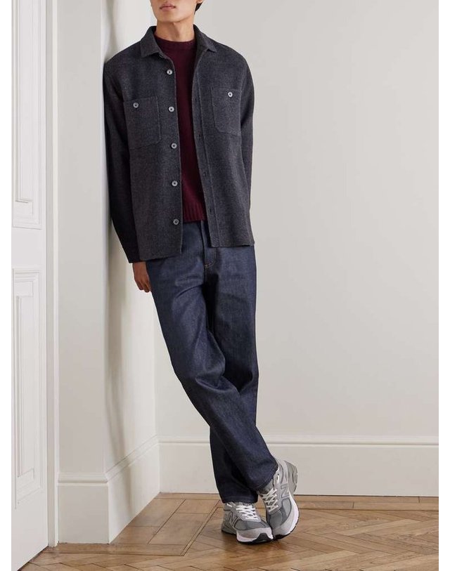 존 스메들리 [해외직구] 존스 메들리 노퍽 RECYCLEDCASHMERE & 메리노 울블렌드 스웨터 NORFOLK B0082124990 착용컷