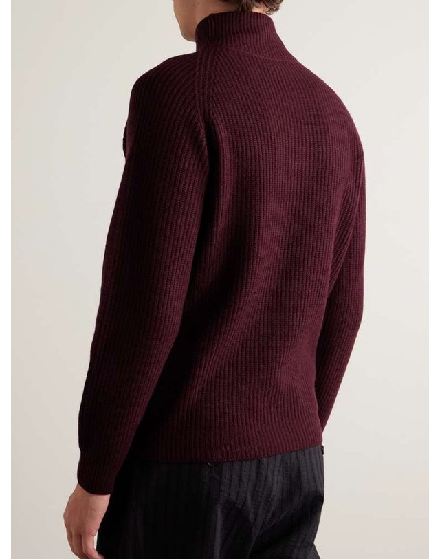 존 스메들리 [해외직구] 존스 메들리 RYKER 리브드 RECYCLEDCASHMERE & 울블렌드 하프지퍼 스웨터 RYKER B0082128022 착용컷