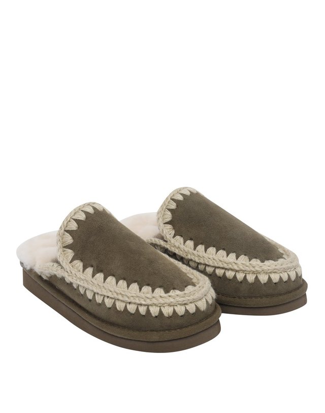 마우 [해외직구] 26 F/W 모우 에스키모 스웨이드 슬리퍼 101125A/MOO B0012331400 착용컷