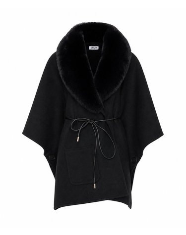 [해외직구] 26 F/W 리우조 페이크 시어링 케이프 2F6045T0300/22222 B0012304943