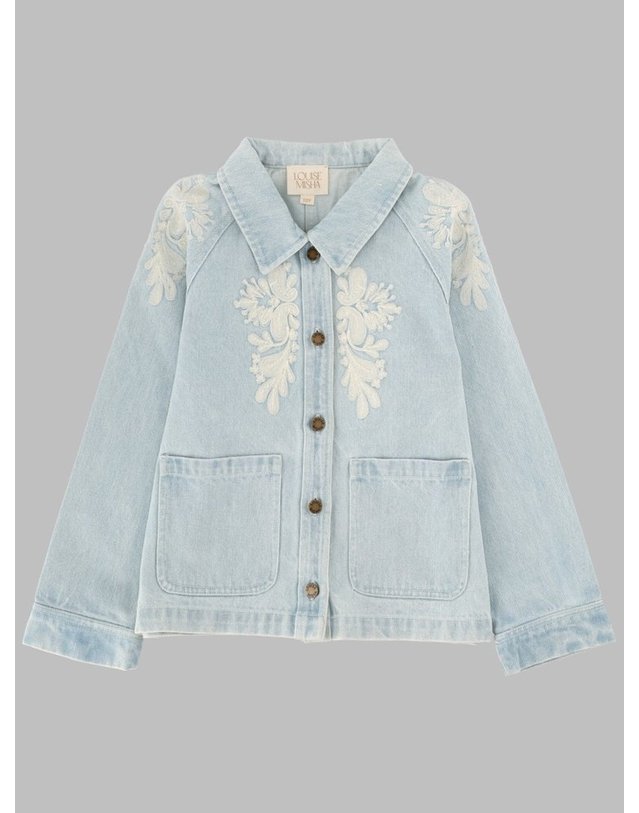 루이스미샤 [해외직구] 26 S/S 루이스미샤 GIACCHETTO 인 데님 RAFAELA (KIDS 상품) GRI-S26-J0283K_BLEACH B0042046191 착용컷