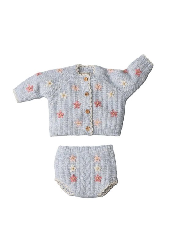 루이스미샤 [해외직구] 루이스미샤 라이트 블루 가디건 & 쇼츠 셋 (KIDS 상품) FRCW26C0132CLOUD B0302362748 착용컷