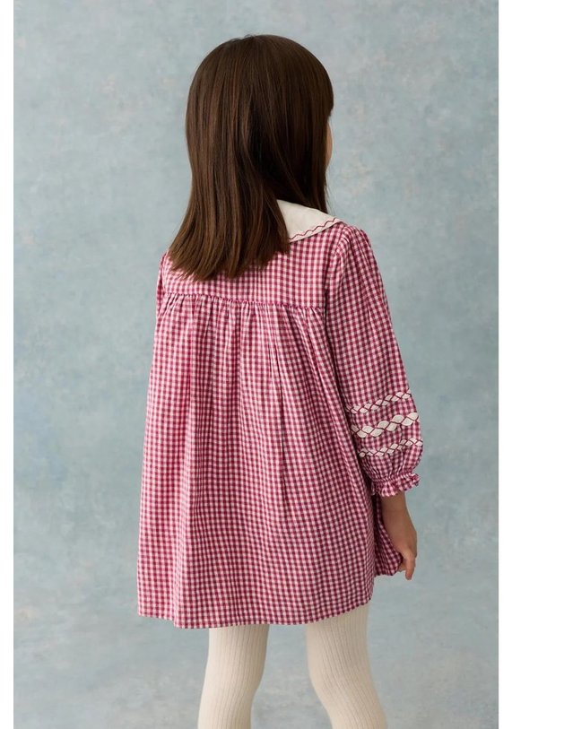 루이스미샤 [해외직구] 루이스미샤 레드 & 화이트 CHECKERED 드레스 (KIDS 상품) GRIW26S0016RASPBERRYCHECKS B0302362760 착용컷