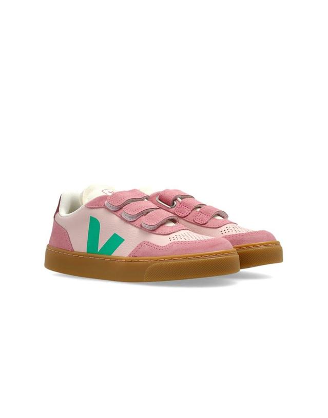 베자 [해외직구] 26 S/S 베자 V90 로고 스니커즈 (KIDS 상품) SX2021515CK_PETALEMARY B0041930831 착용컷