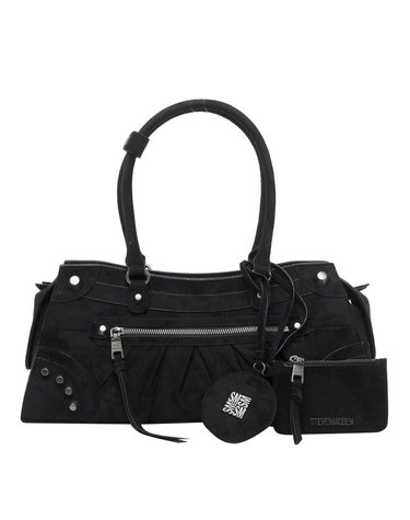 [해외직구] 26 F/W 스티브 매든 BRAVY 숄더 백 BRAVYN/BLACK/SILVER B0012328082