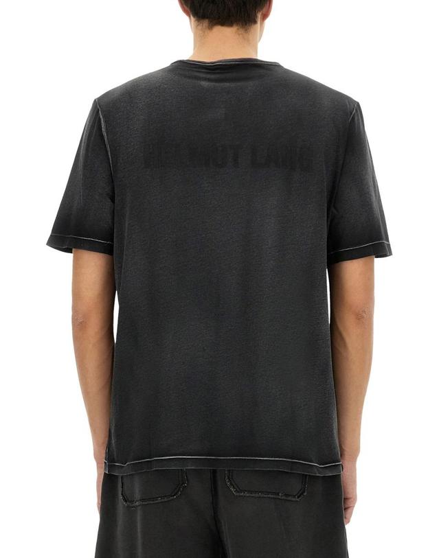 헬무트 랭 [해외직구] 25 S/S 헬무트 랭 가먼트다이드 뉴 욕 티셔츠 O10HM508_001 B0041555324 착용컷
