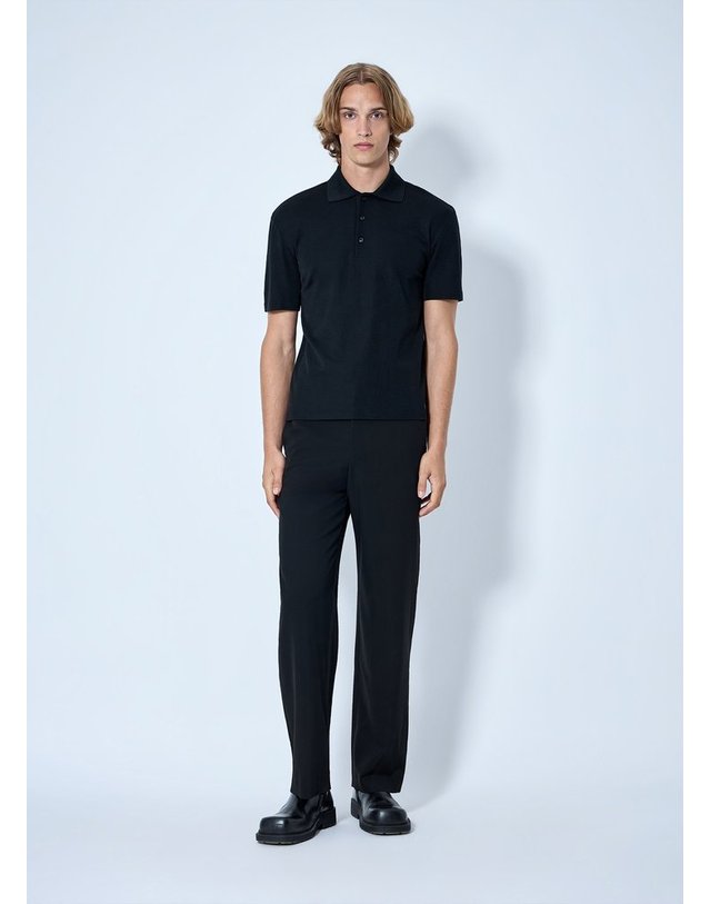 더 로우 [해외직구] 26 F/W 더 로우 MISTRAL 폴로 셔츠 1404-K753 BLK B0112170477 착용컷