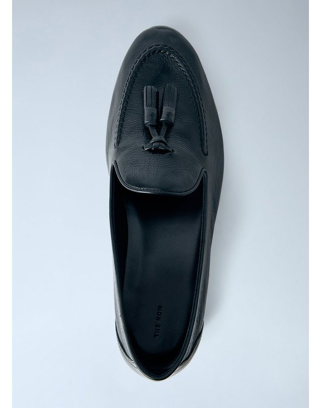 더 로우 [해외직구] 26 F/W 더 로우 CADEN 로퍼 F001039-L894-BLK B0112366224 착용컷