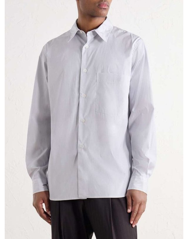 마가렛 호웰 [해외직구] 마가렛 호웰 POINTCOLLAR 핀스트라이프 코튼 셔츠 MESH0558A26MSU B0082491319 착용컷
