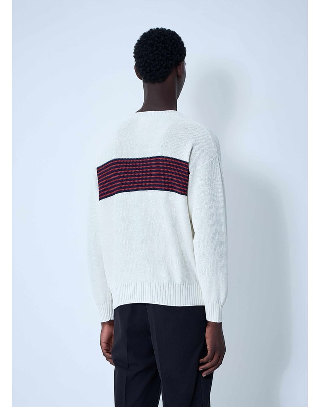 비즈빔 [해외직구] 25 S/S 비즈빔 COTTONANDSILKBLEND 스웨터 0125105012003 IVORY B0111727416 착용컷