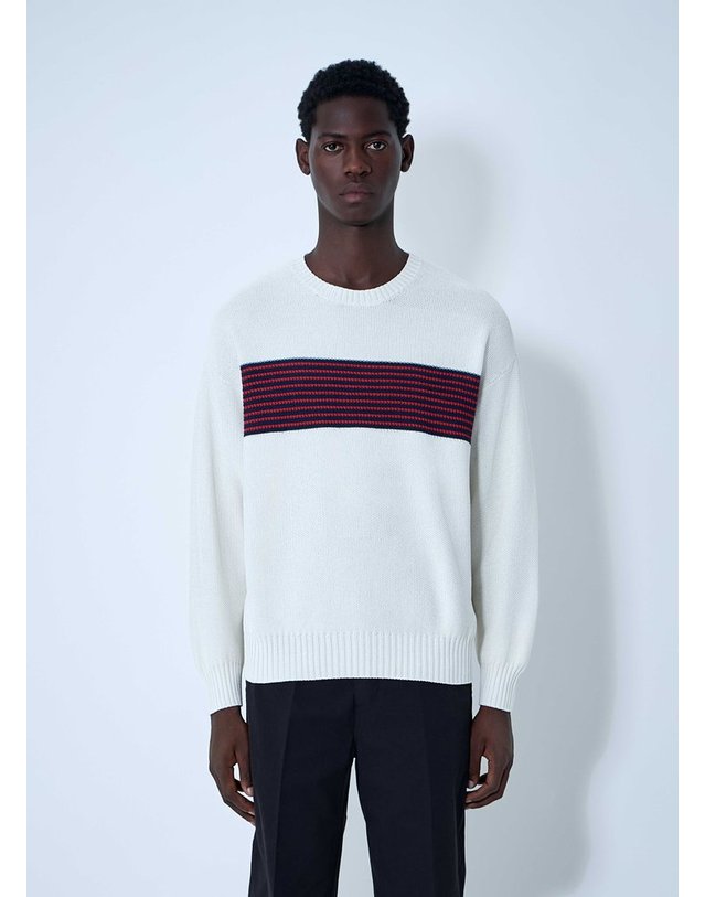 비즈빔 [해외직구] 25 S/S 비즈빔 COTTONANDSILKBLEND 스웨터 0125105012003 IVORY B0111727416 착용컷