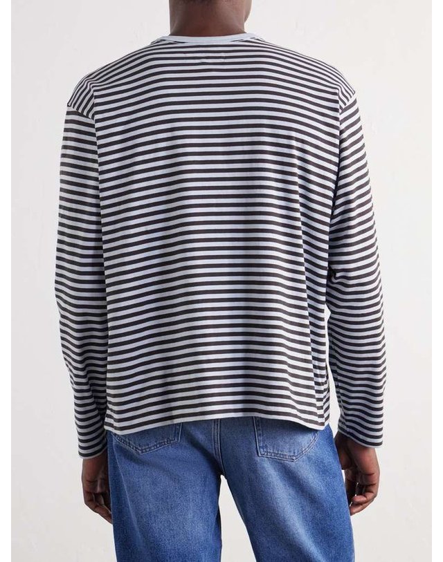 랙앤본 [해외직구] 랙앤본 스트라이프 코튼-저지 티셔츠 RF0C26FT2TM B0082261513 착용컷