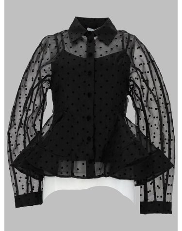 [해외직구] 26 S/S 가니 와이셔츠 PEPLUM 인 오간자 A1040083_099 B0042027993