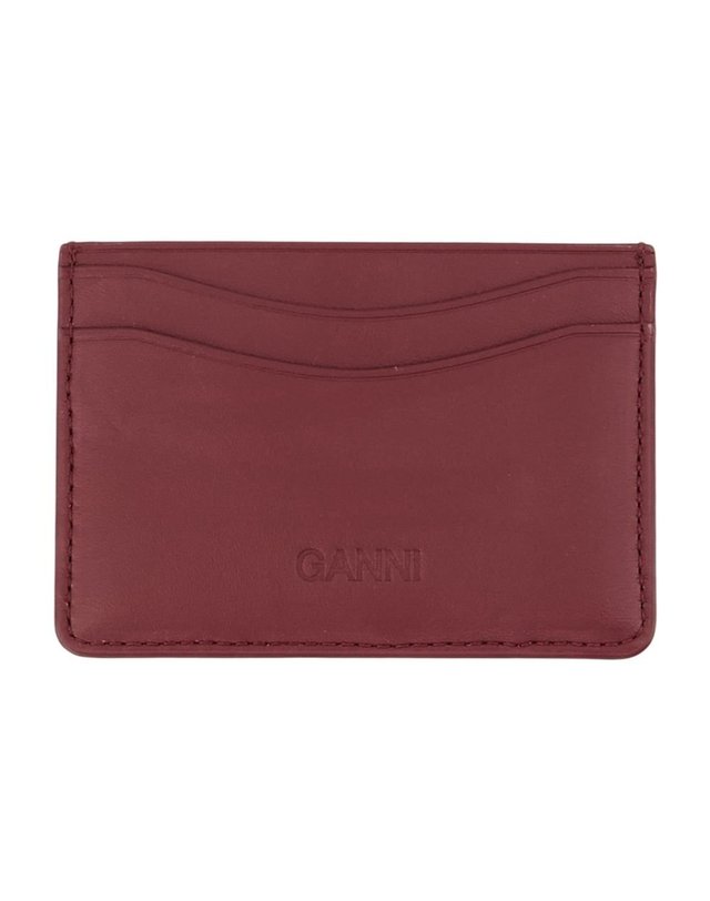 가니 [해외직구] 26 F/W 가니 BOU 카드 홀더 GANNI 신세틱 버건디 B3010375-436 B0732280966 착용컷