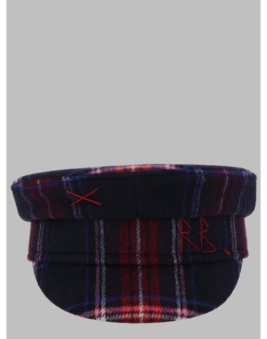 루슬란바진스키 [해외직구] 26 F/W 루슬란 바진스키 CAPPELLO 베이커 보이 콘 MOTIVO 체크 KPC078034FW26_PWPLDBLUE/RED B0042328363