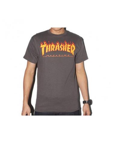 트레셔 반팔 불꽃 티셔츠 FLAME 311019 CHARCOAL GREY