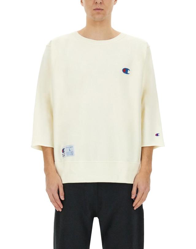 언더커버 [해외직구] 25 S/S 언더 커버 챔피온 X 언더커버 티셔츠 UC1E4810-1_IVORY B0041572587 착용컷
