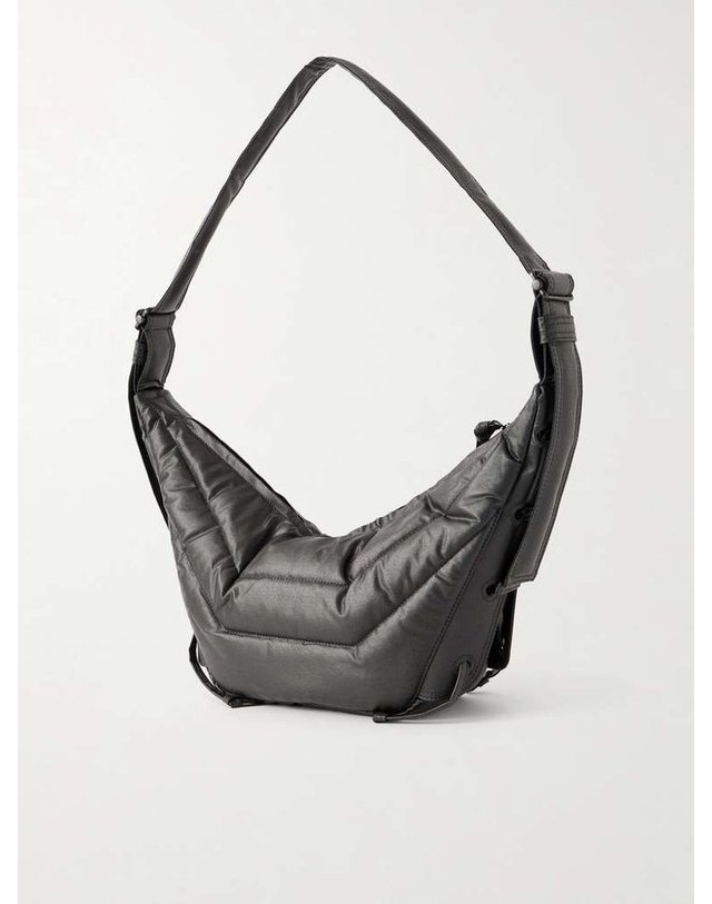 르메르 [해외직구] 26 S/S 르메르 소프트 게임 스몰 코팅코튼 메신저 백 BG293 LF1320BK983 B0081951312 착용컷