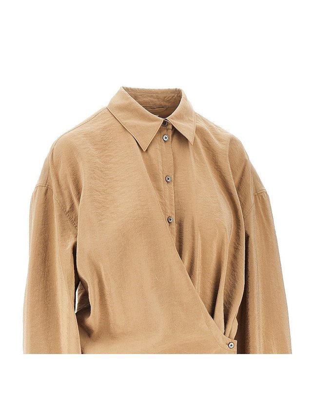 르메르 [해외직구] 26 F/W 르메르 코튼 & 실크 트위스트 셔츠 SH1141BR525 B0132361394 착용컷