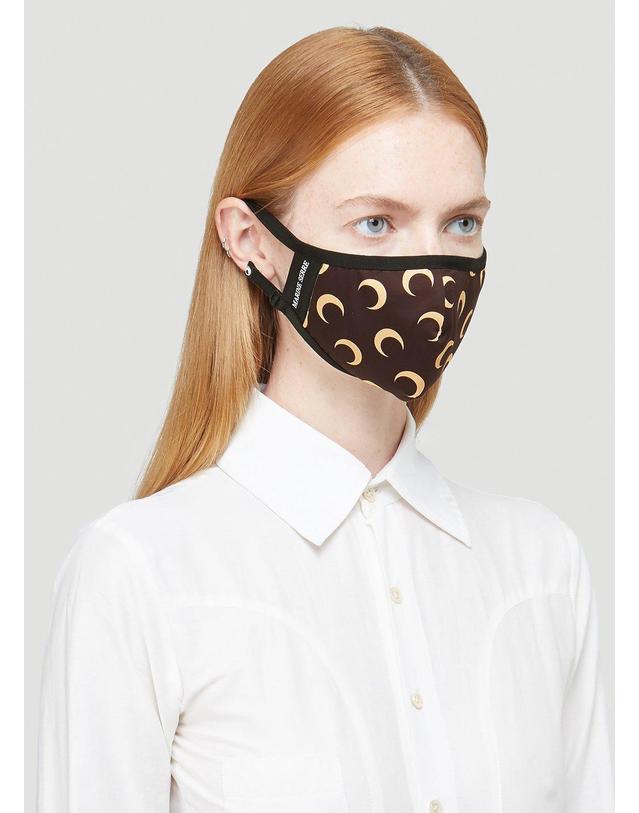마린세르 [해외직구] 22 S/S 마린 세르 문 프린트 페이스 마스크 A059FW20X 8 BROWN WITH TAN PRINT B0110815967 착용컷