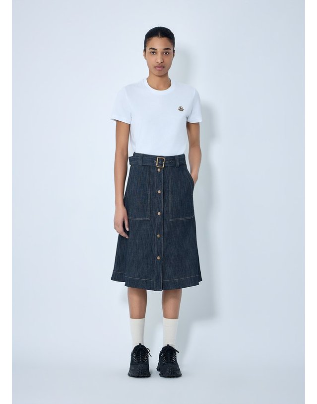 몽클레어 [해외직구] 26 S/S 몽클레어 BUTTONFRONT 데님 미디 스커트 L1093 2D00026 599EP 77A B0111978741 착용컷
