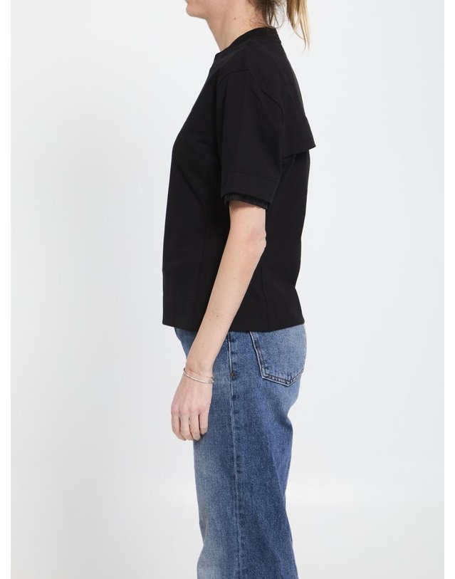 몽클레어 [해외직구] 26 S/S 몽클레어 스트레치 코튼 티셔츠 L10988C000989AW1999 B0021930277 착용컷