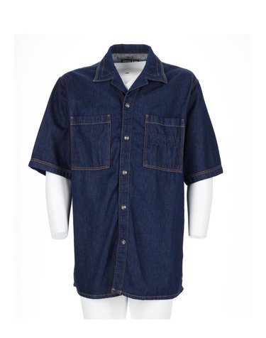 [해외직구] 26 S/S 베르사체 와이셔츠 인 데님 콘 로고 80GAL21A_DW127L54914 B0042010082