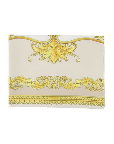 [해외직구] 26 F/W 베르사체 90X90 뉴 바로코 스카프 VERSACE 실크 아이보리 1001600-1A19393-5KA40 B0732311669
