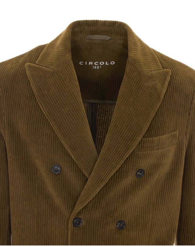 치르콜로 1901 [해외직구] 26 F/W 치르콜로 1901 벨벳 더블 브레스티드 자켓 CN54022/1480 B0012278134 착용컷