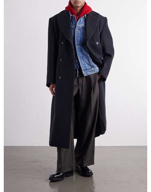 자크뮈스 [해외직구] 자크뮈스 르 MANTEAU 타이외르 더블브레스티드 울블렌드 코트 26HCOM00096AW00863 B0082320145 착용컷
