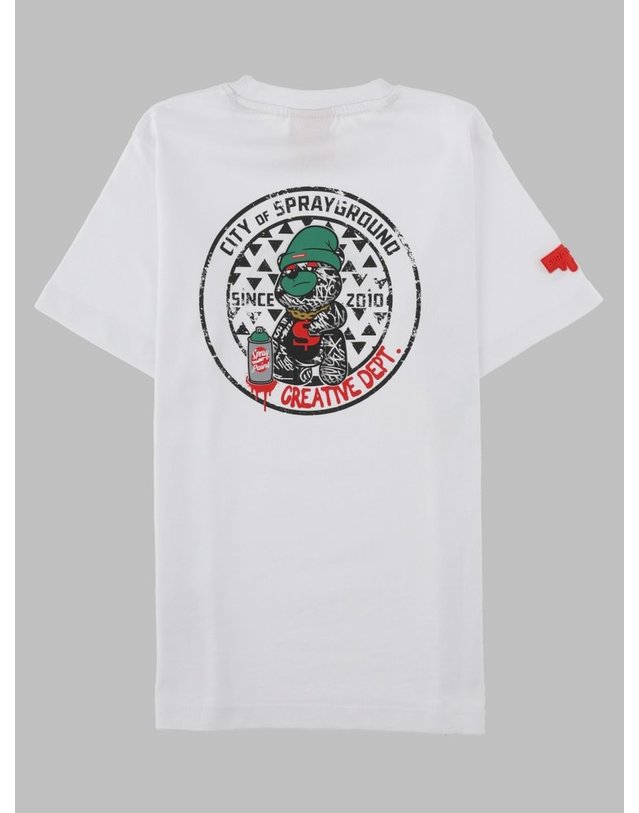 스프레이그라운드 [해외직구] 26 F/W 스프레이그라운드 CREATIVE DEPT 레귤러 TSHIRTWHT (KIDS 상품) SPY1515WHTK_MULTI B0042285656 착용컷
