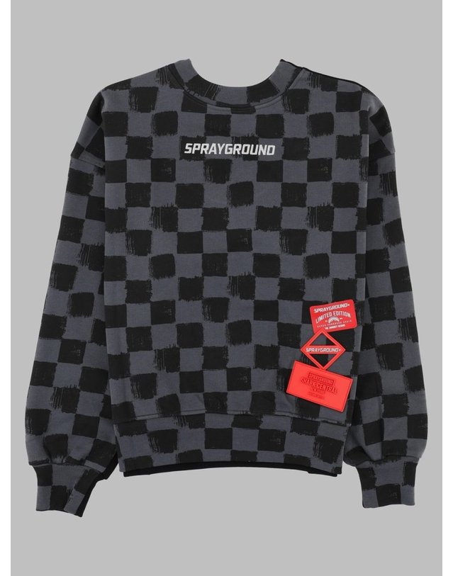 스프레이그라운드 [해외직구] 26 F/W 스프레이그라운드 턴 어라운드 PERFECTCREWNECK 블랙 (KIDS 상품) SPY1540GBLKK_MULTI B0042285648 착용컷