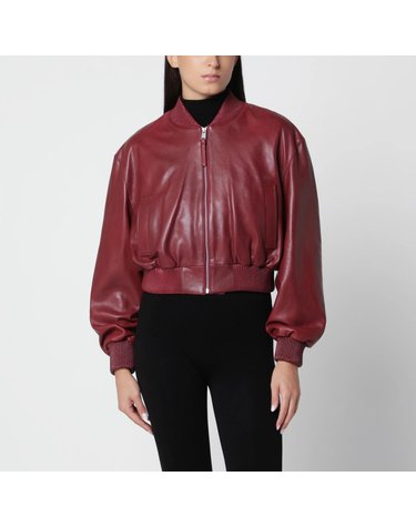 [해외직구] 26 F/W 아르마 레드 HANNAH 크롭 봄버 자켓 인 레더 010L266051.02LE-SR B0052335276